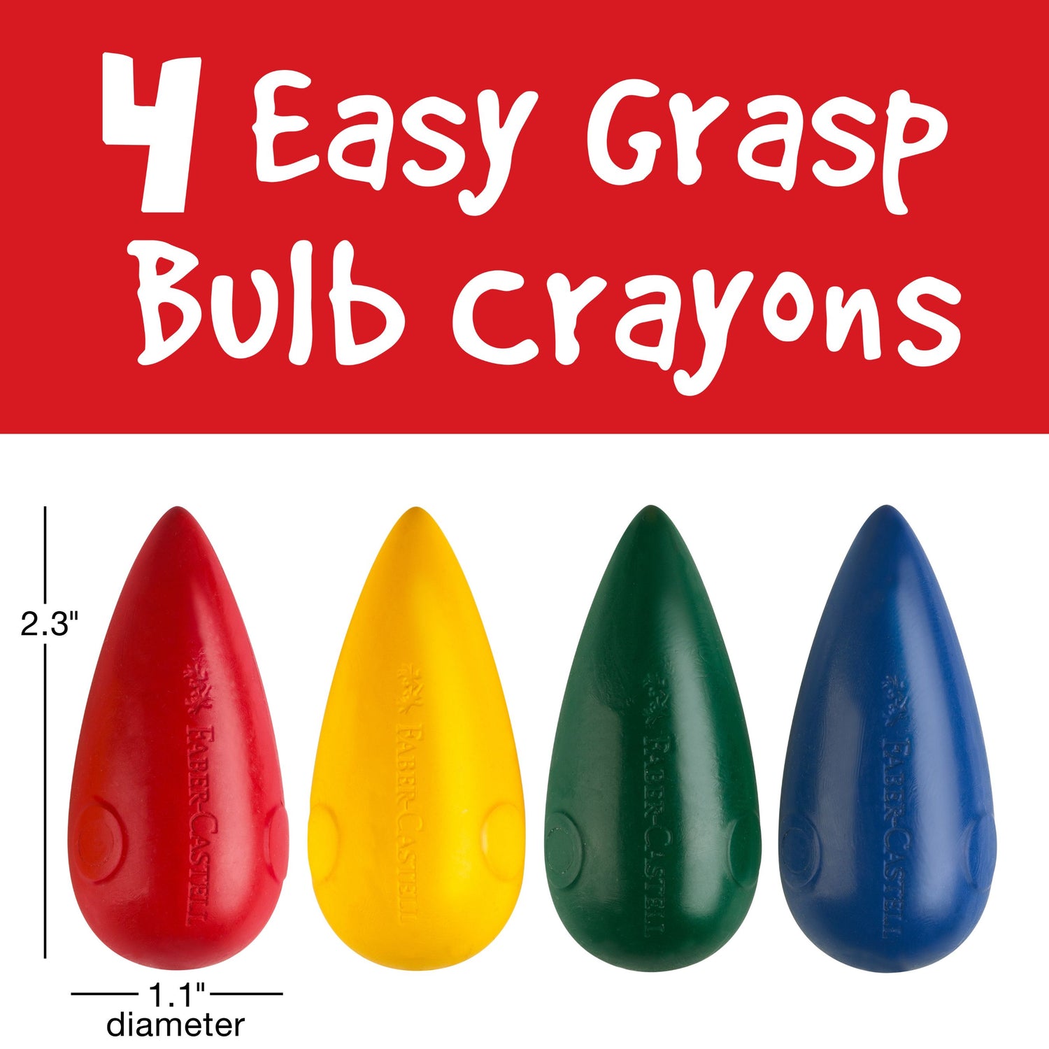 Little Creatives Easy Grasp Washable Bulb Crayons (Set of 4)