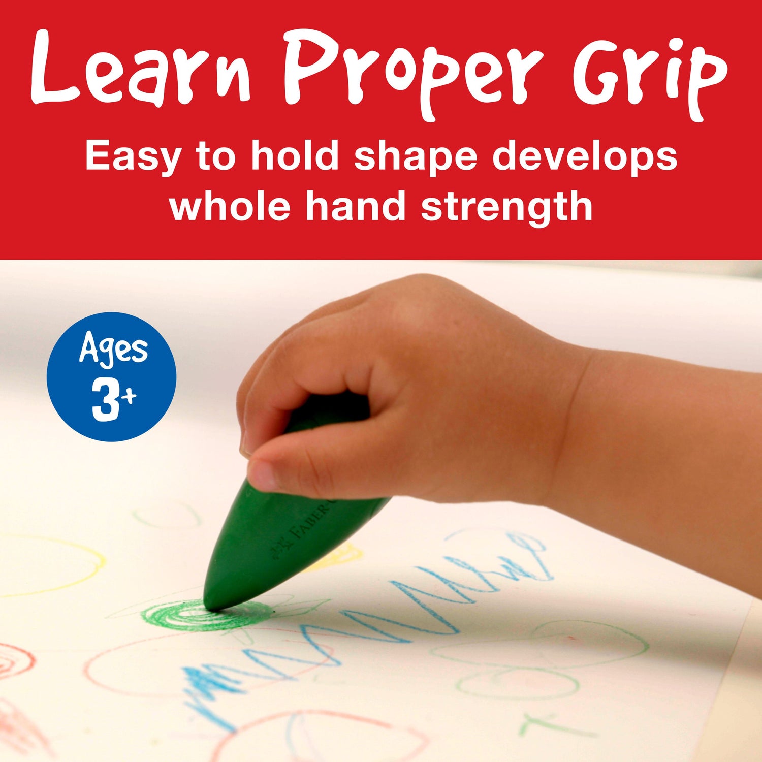 Little Creatives Easy Grasp Washable Bulb Crayons (Set of 4)