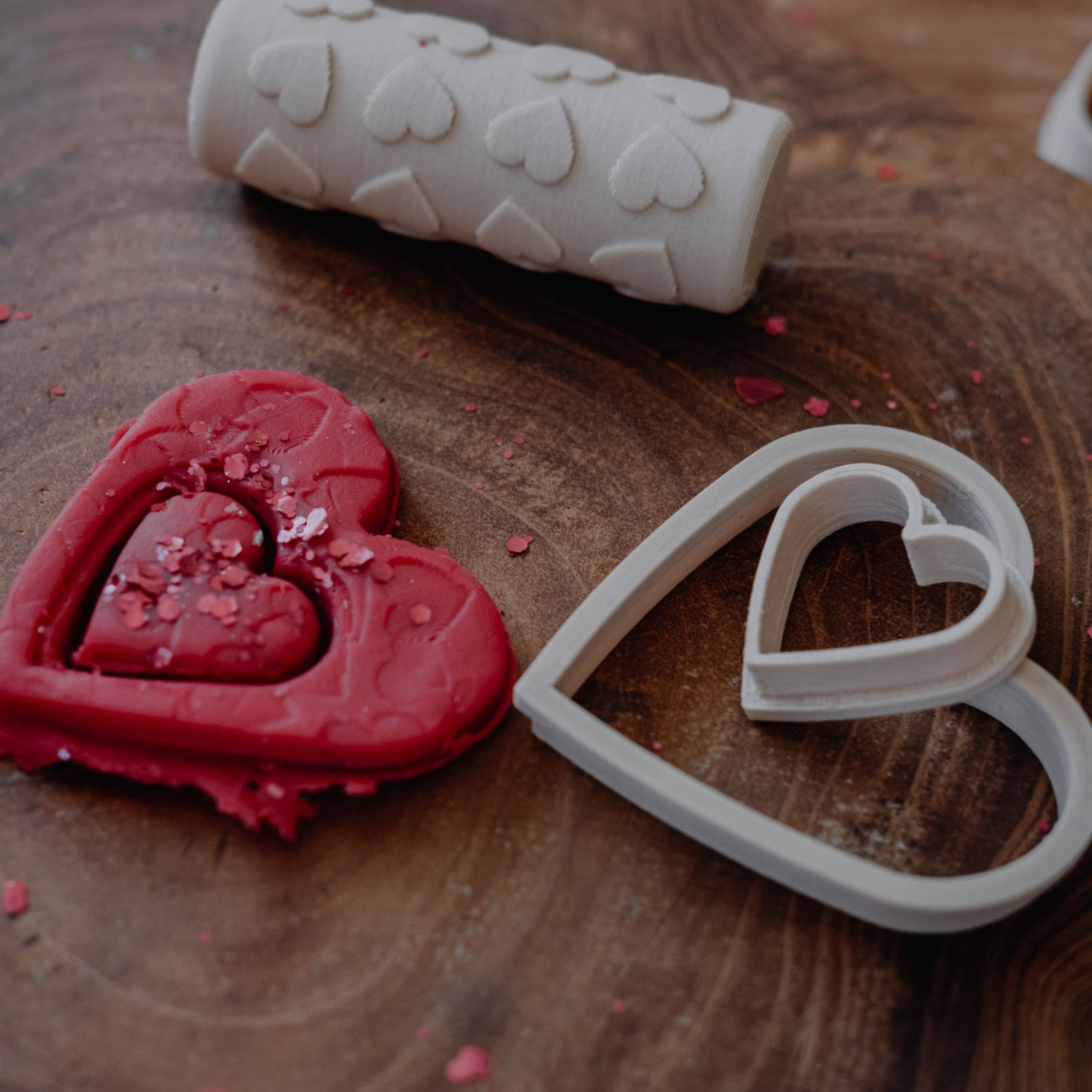 Valentine Eco Cutter Playdough Set