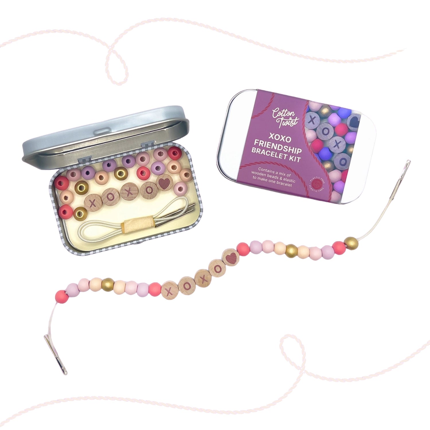 XOXO Friendship Bracelet Craft Kit (Pink)