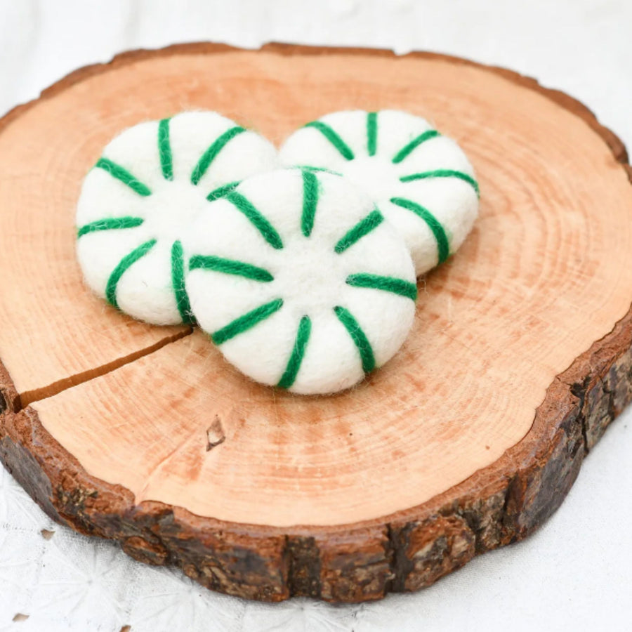 Felt Peppermint Candies | Play Food (Green)