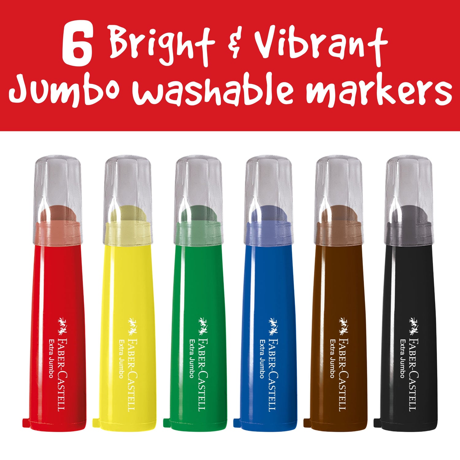 Little Creatives Jumbo Ultra Washable Markers (Set of 6)