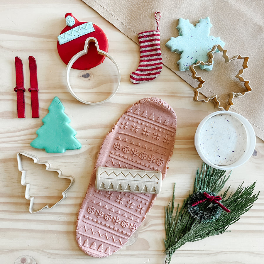 Christmas Eco Cutter & Roller Playdough Set