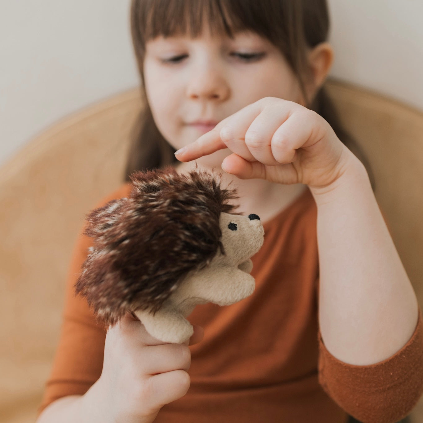 Mini Hedgehog Finger Puppet
