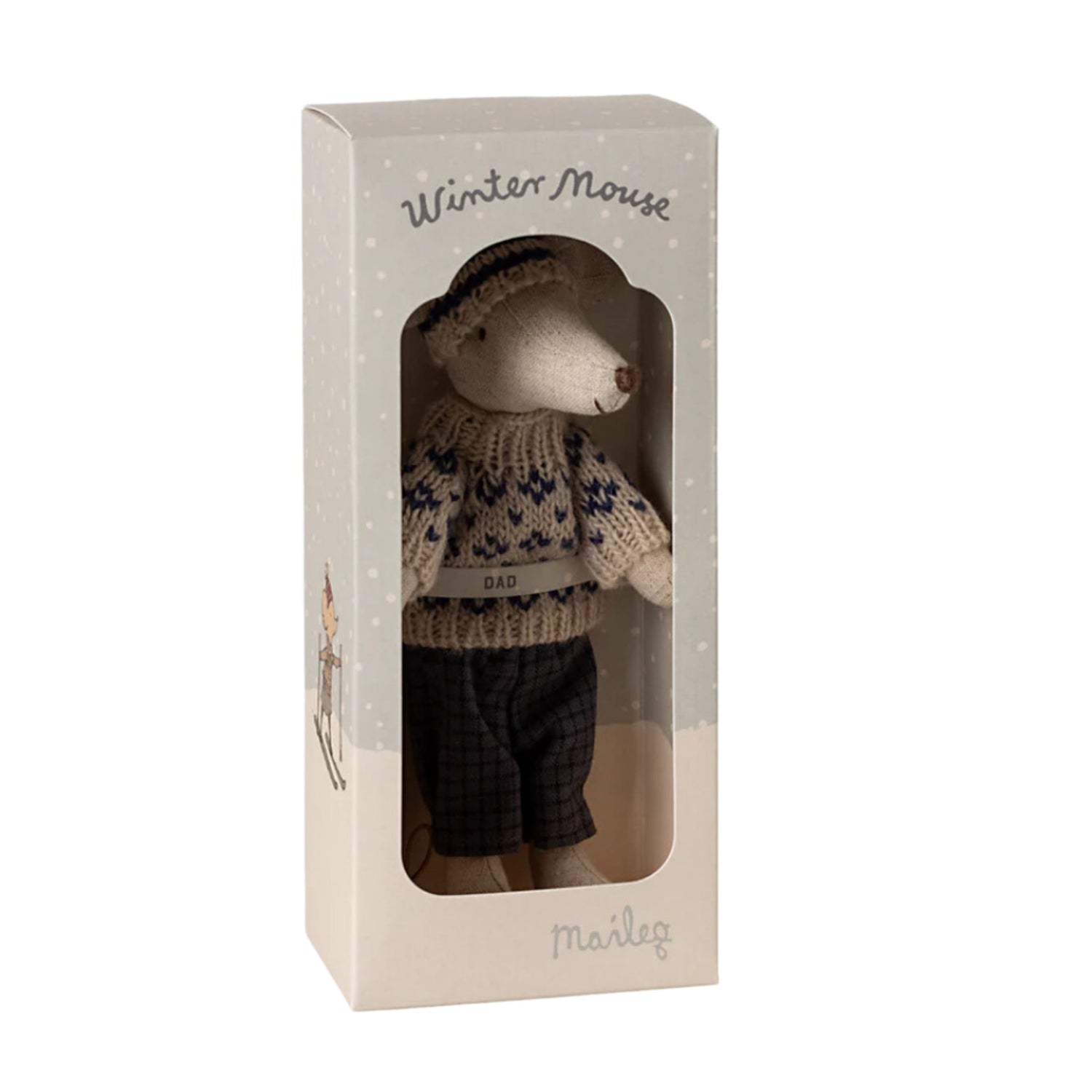 Maileg 2024 Winter Mouse with Ski Set - Blue (Dad)