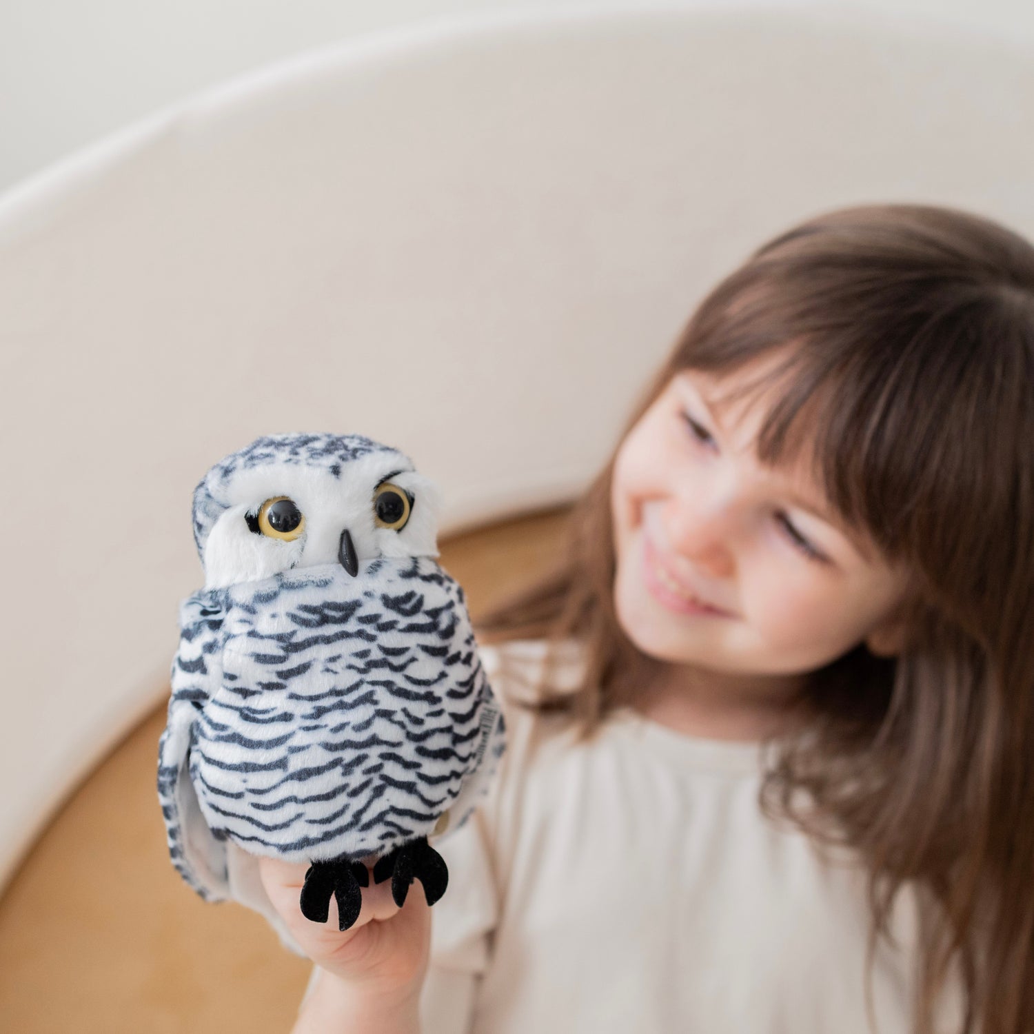 Small Snowy Owl Hand Puppet