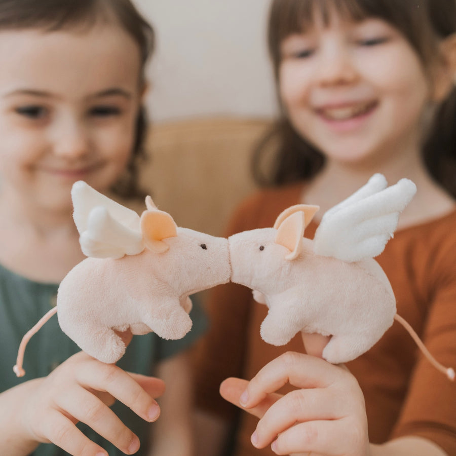 Mini Winged Piglet Finger Puppet (with magnets)