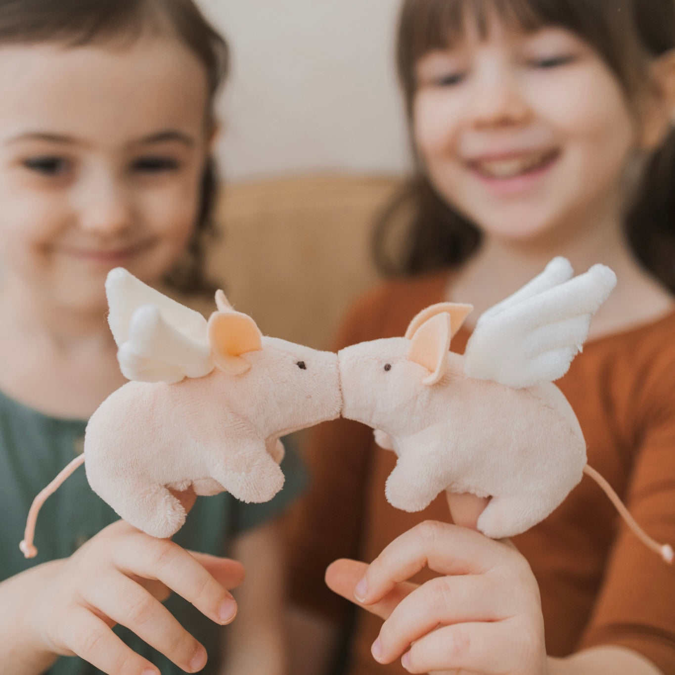 Mini Winged Piglet Finger Puppet (with magnets)