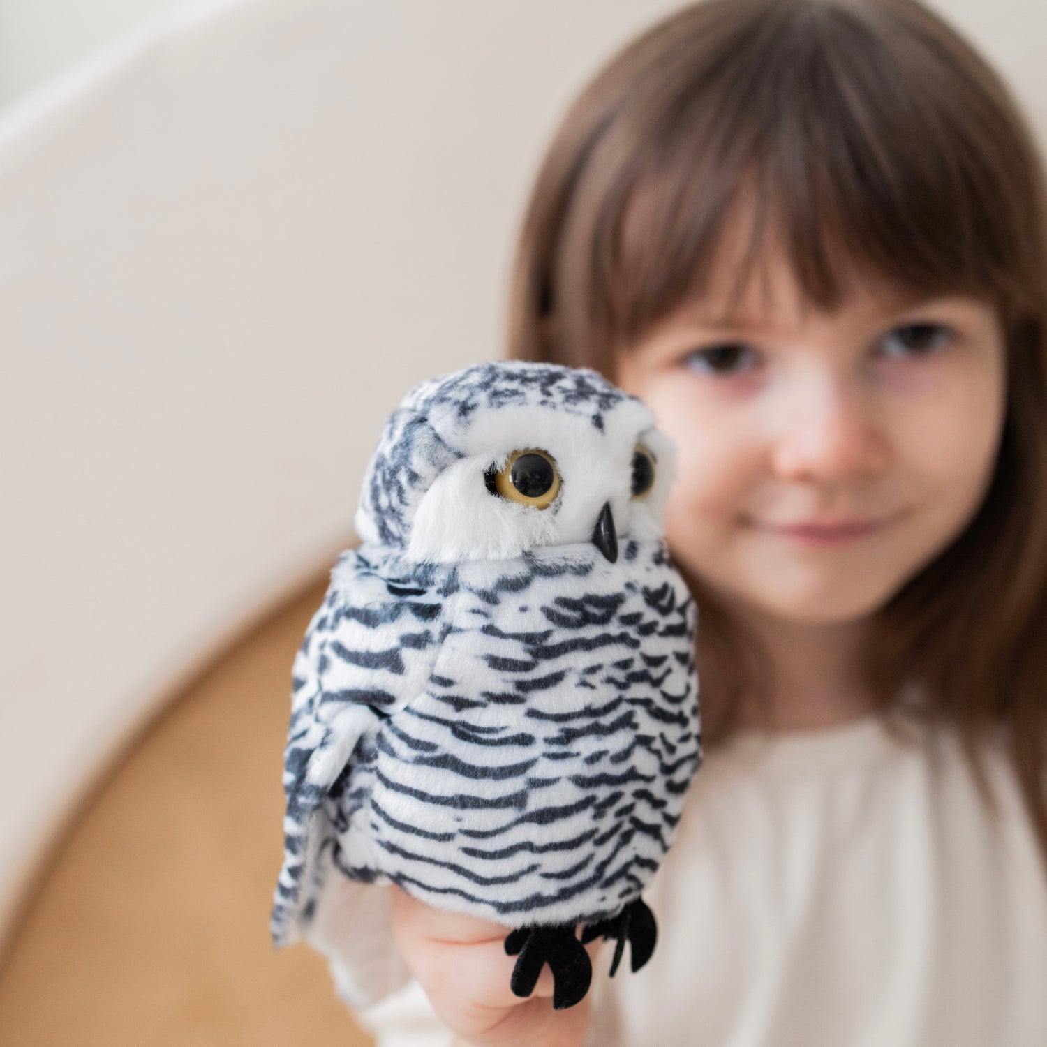 Small Snowy Owl Hand Puppet