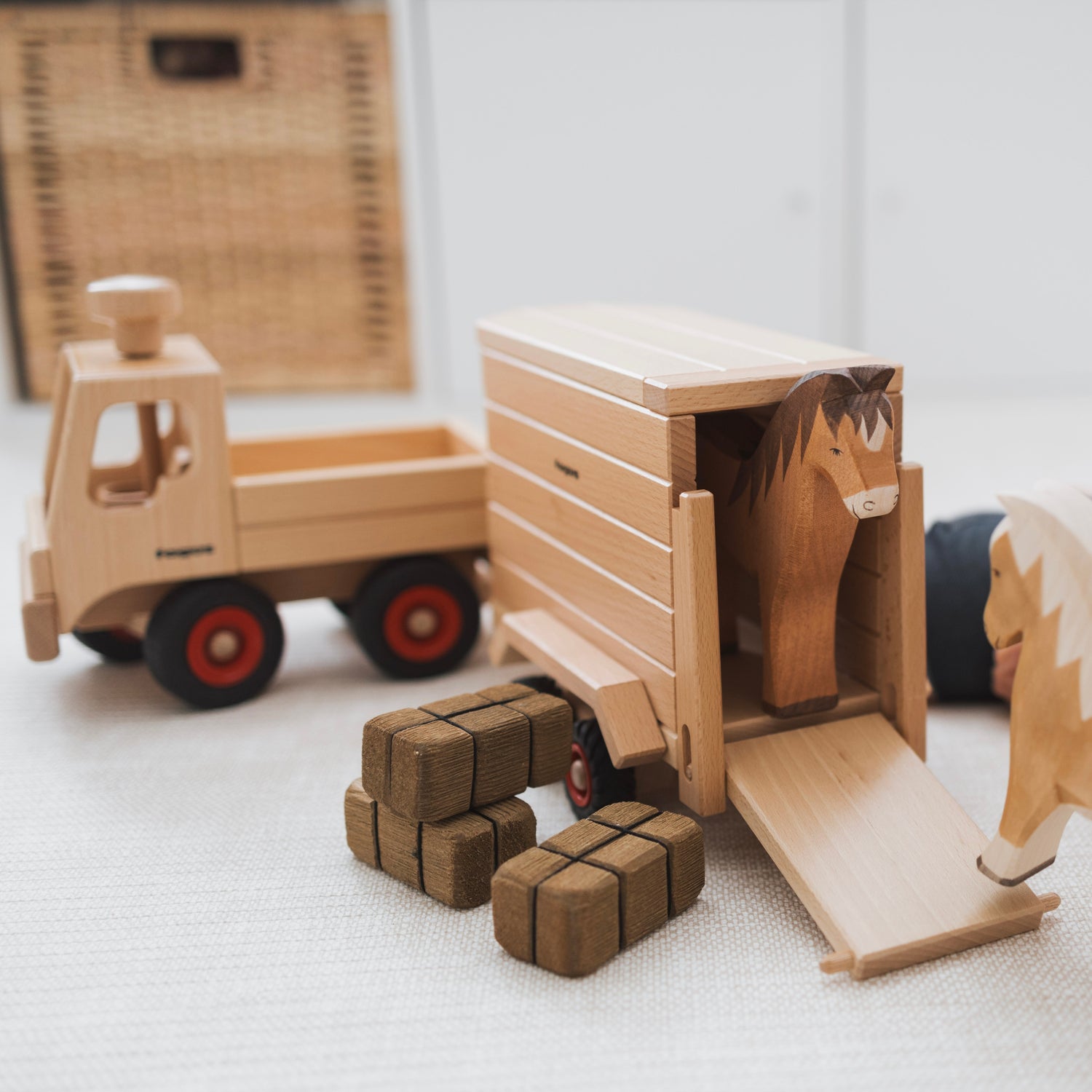 Horse Cart Trailer | Wooden Toy Vehicle Accessory