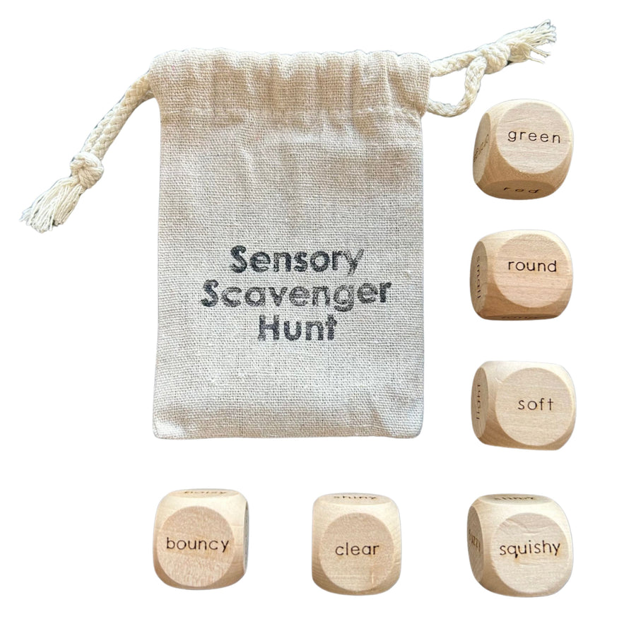 Wooden Sensory Scavenger Hunt Dice