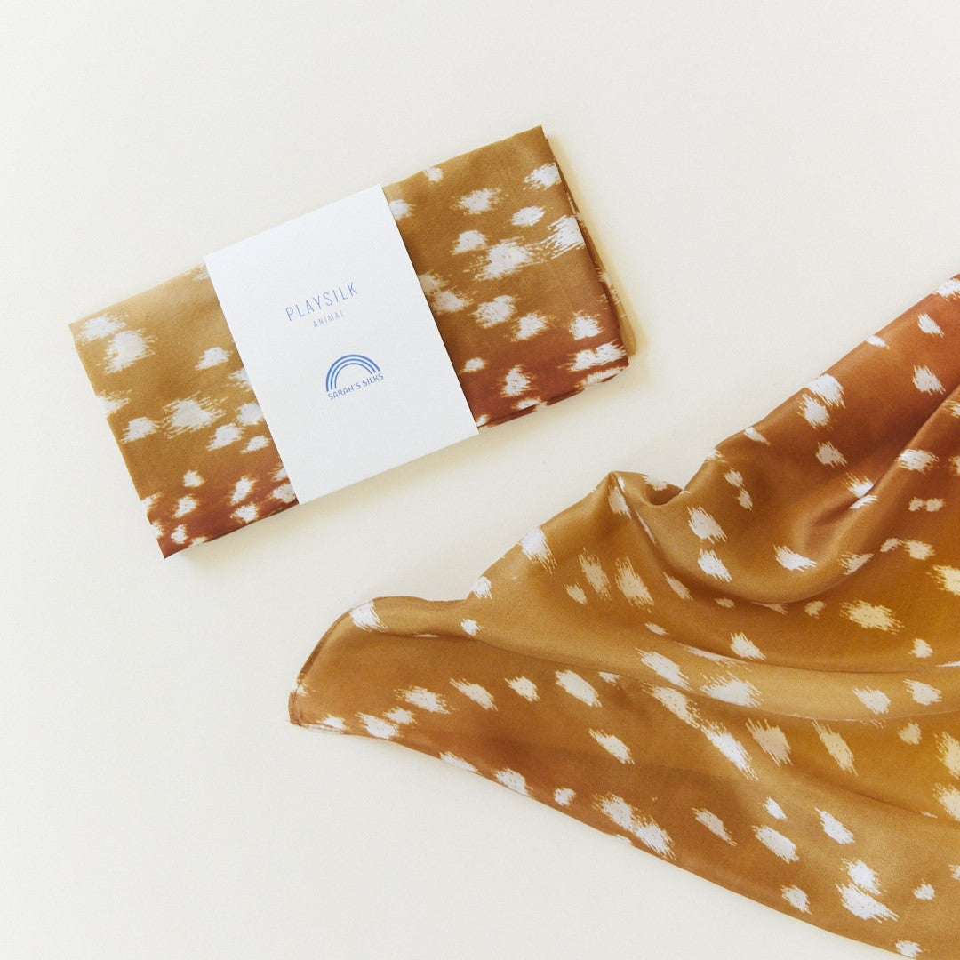 Limited Edition Fawn Print Playsilk by Sarah's Silks