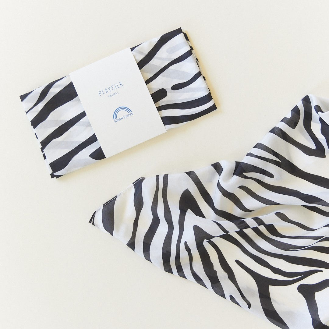 Limited Edition Zebra Print Playsilk by Sarah's Silks