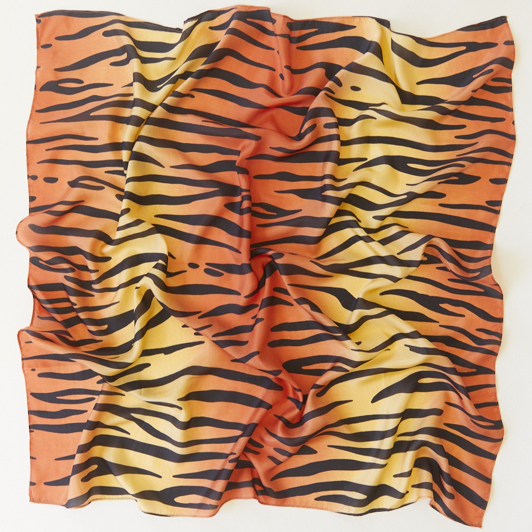 Limited Edition Tiger Print Playsilk by Sarah's Silks