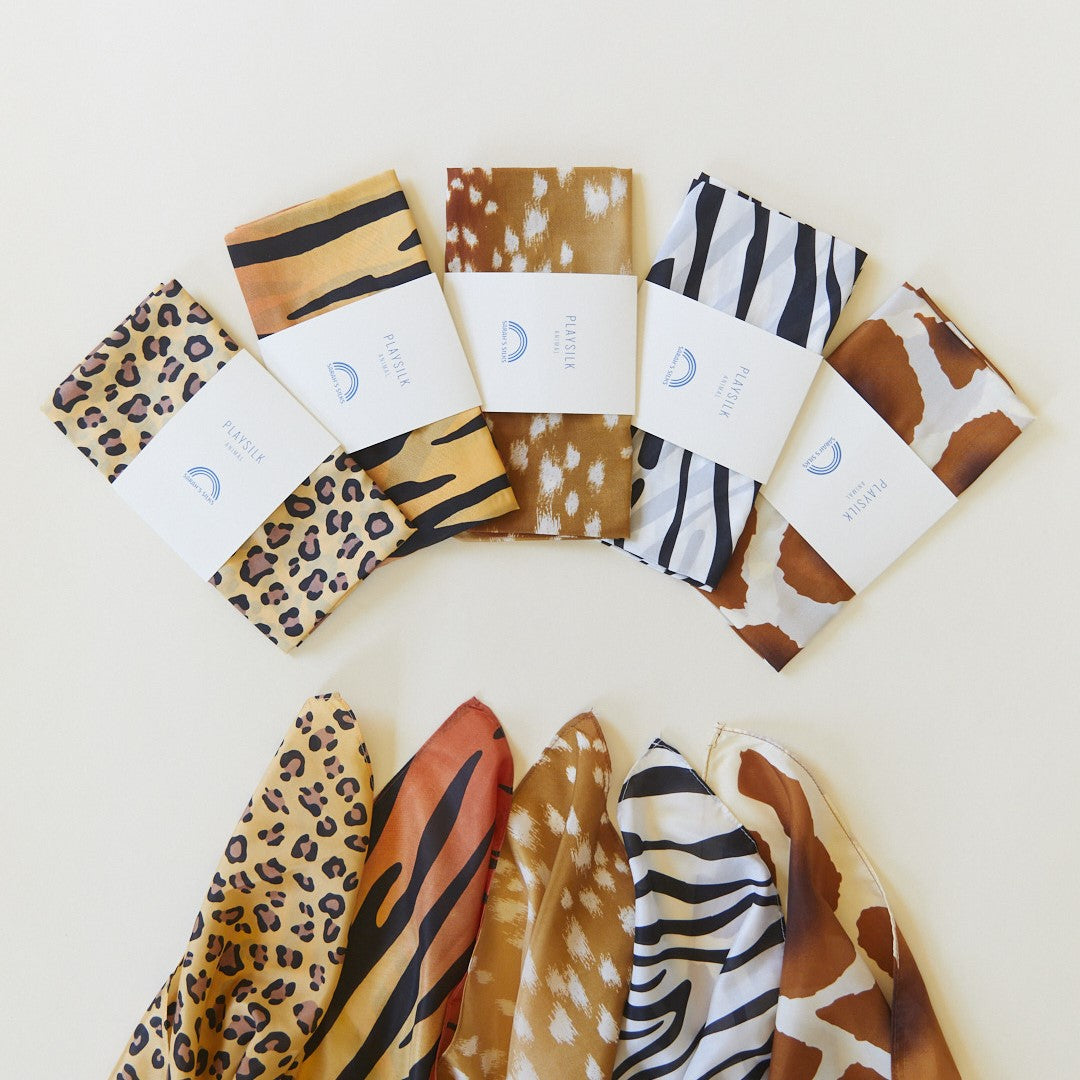 Limited Edition Giraffe Print Playsilk by Sarah's Silks