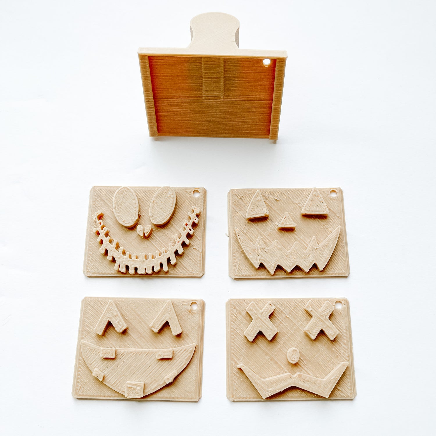 Halloween Jack-o'-Lantern Eco Playdough Stamp Set (with handle)