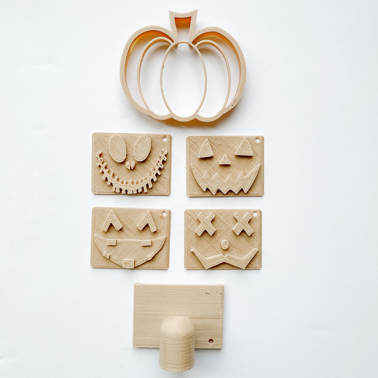 Halloween Jack-o'-Lantern Eco Playdough Stamp Set (with handle)