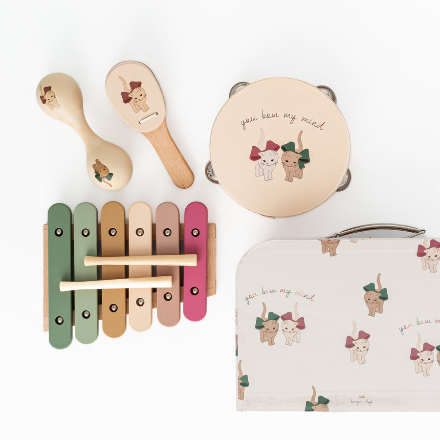 Konges Sløjd Wooden Toy Music Set (Bow Kitty)