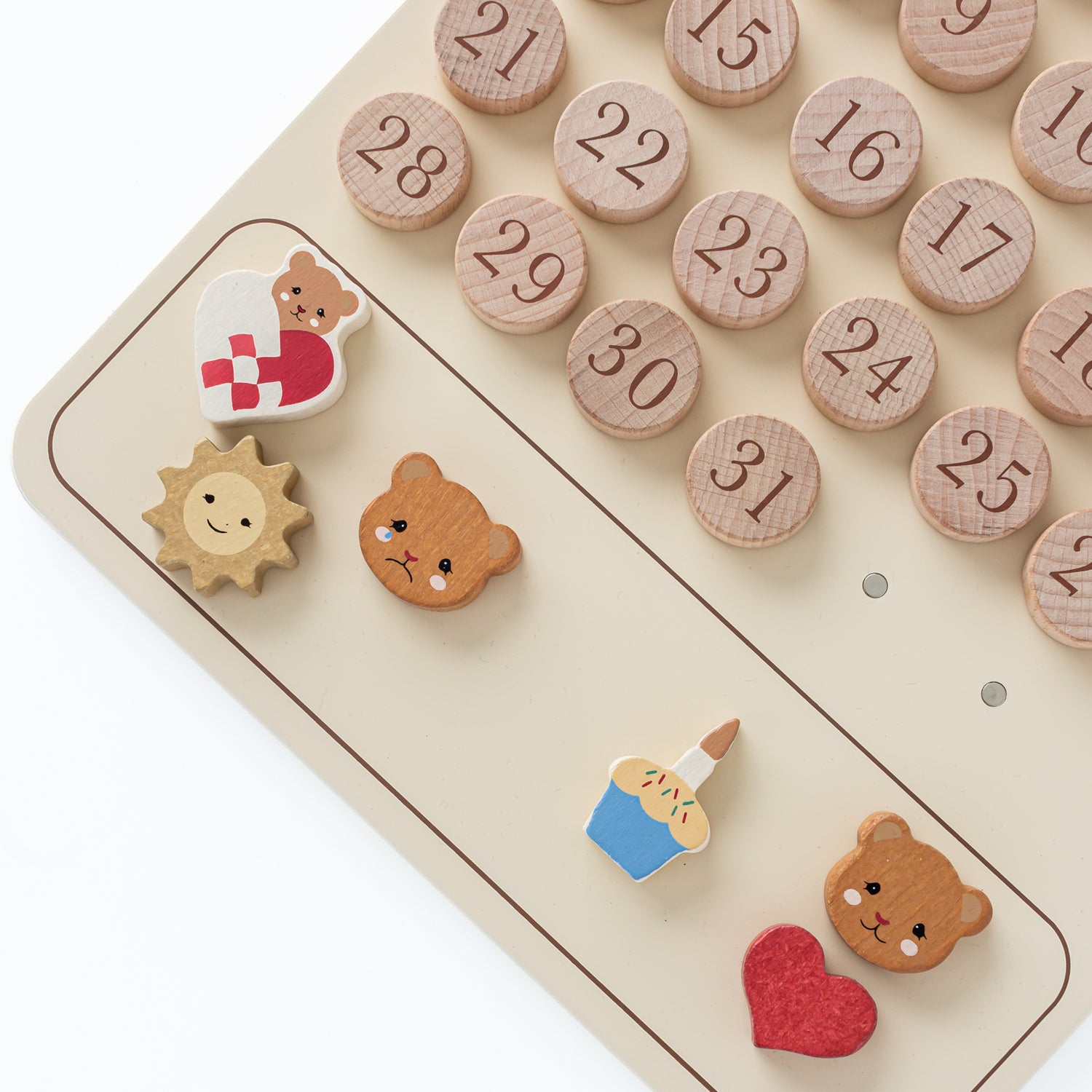 Wooden Magnetic Calendar (UNBOXED) by Konges Sløjd