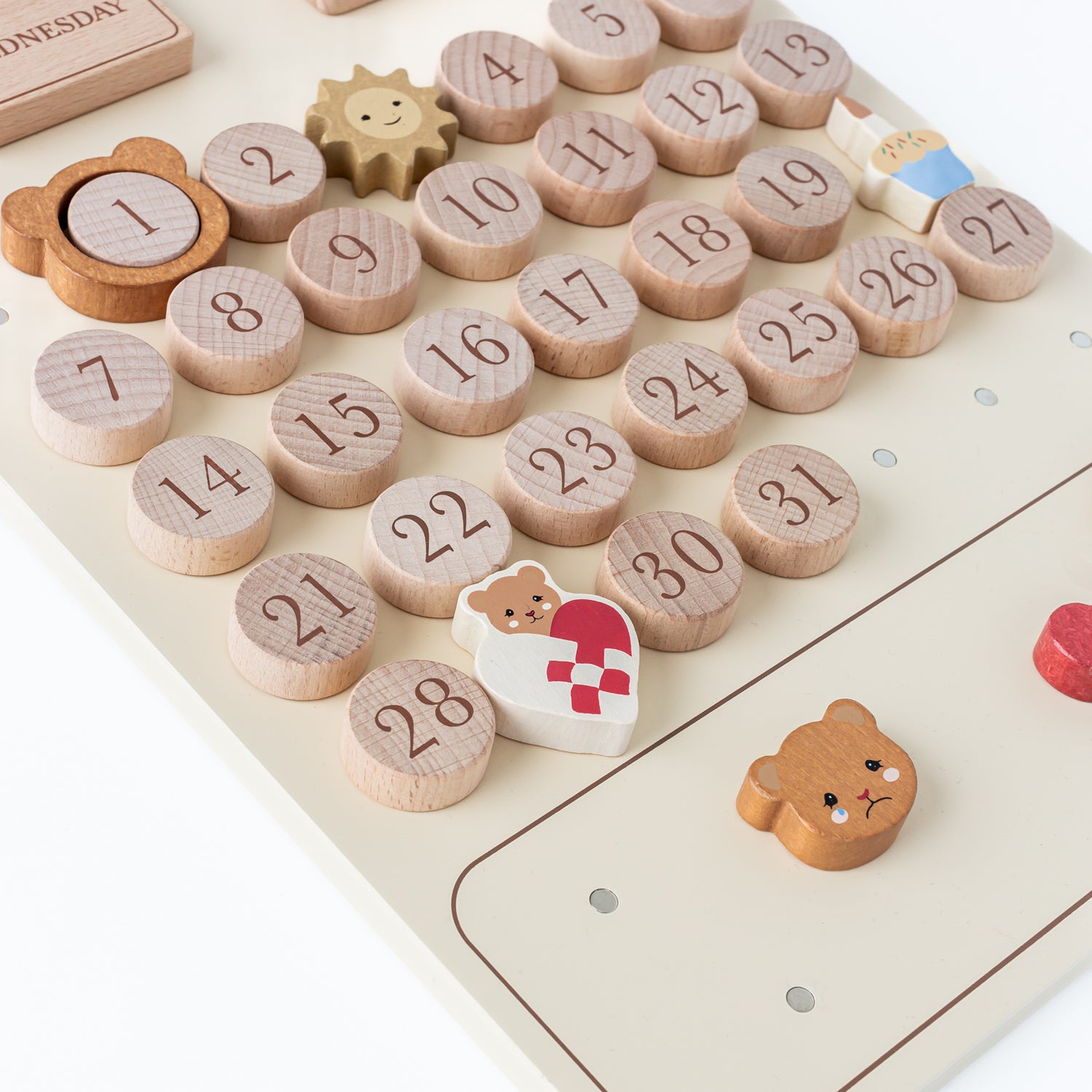 Wooden Magnetic Calendar (UNBOXED) by Konges Sløjd