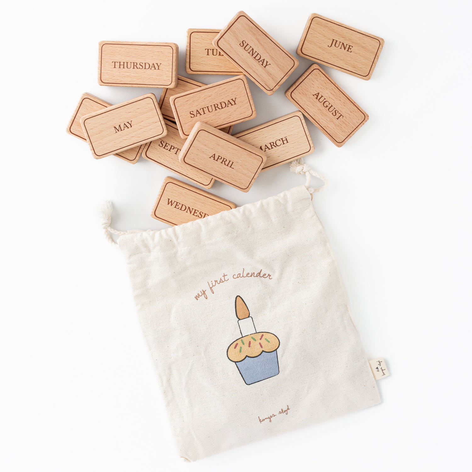 Wooden Magnetic Calendar (UNBOXED) by Konges Sløjd