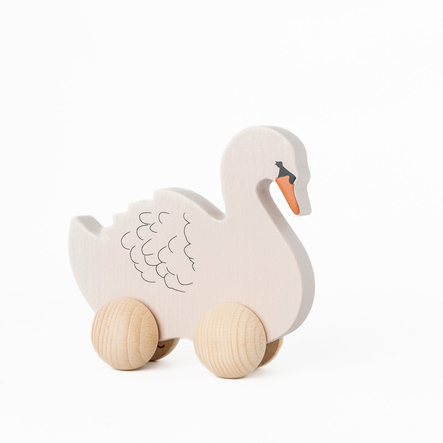 Wooden Rolling Swan by Konges Sløjd
