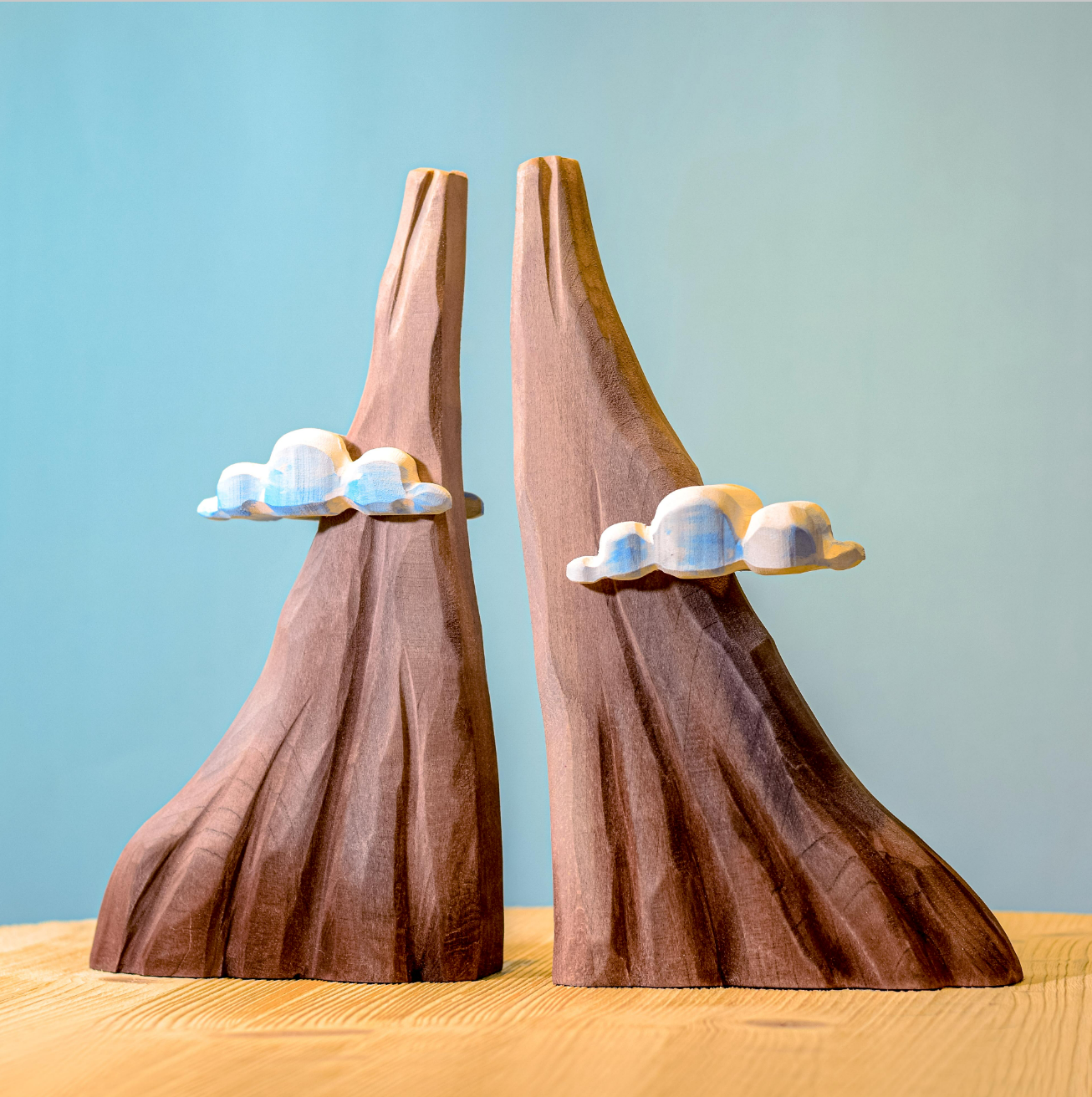 Bumbu Toys Wooden Volcano, Clouds & Lava