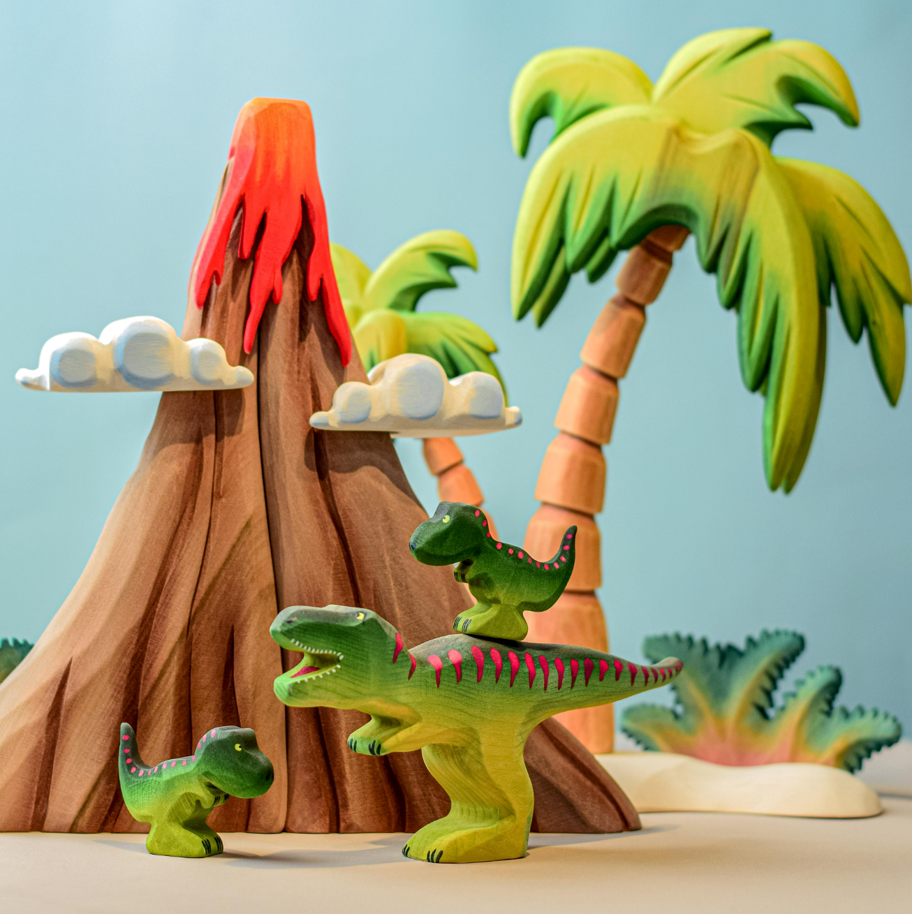 Volcano, Clouds & Lava | Wooden Toy