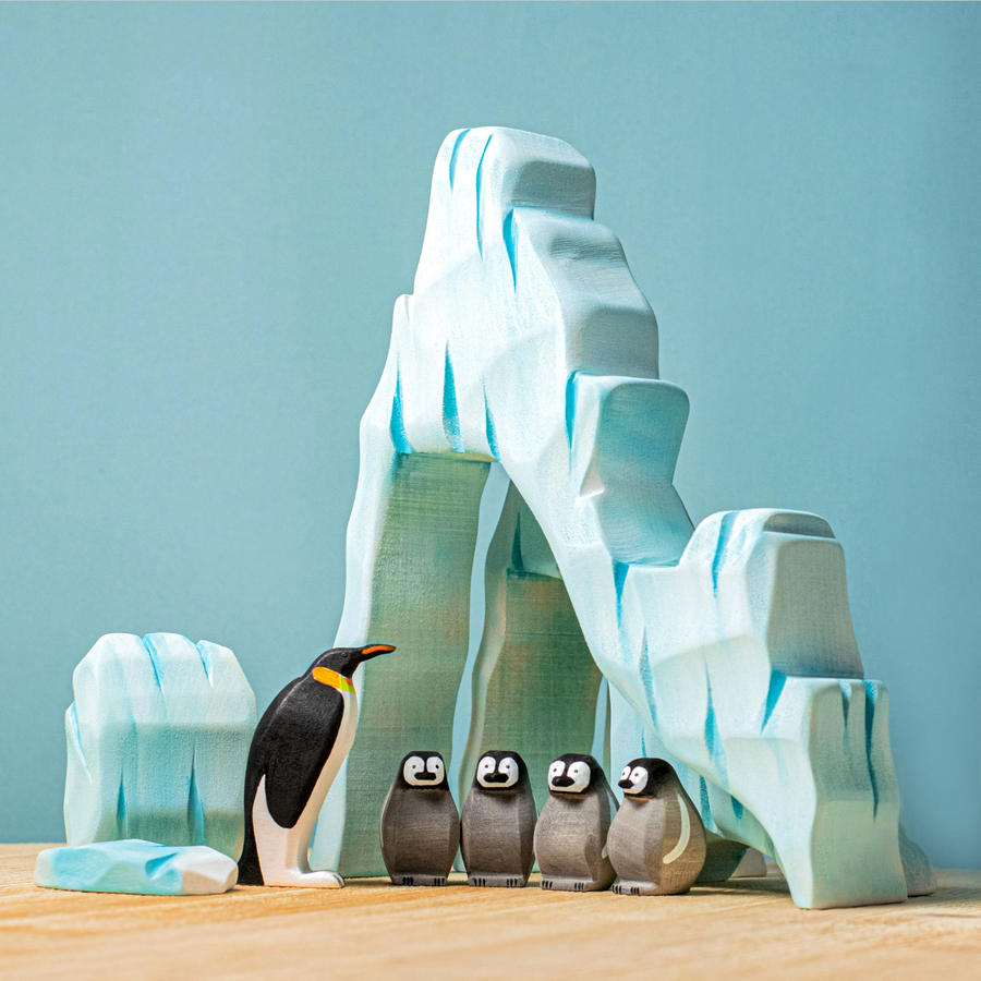 Icy Cliff and Penguin Set | Wooden Toy