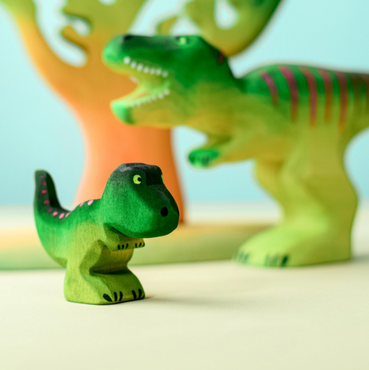 Bumbu Toys Wooden Baby T-Rex Dinosaur
