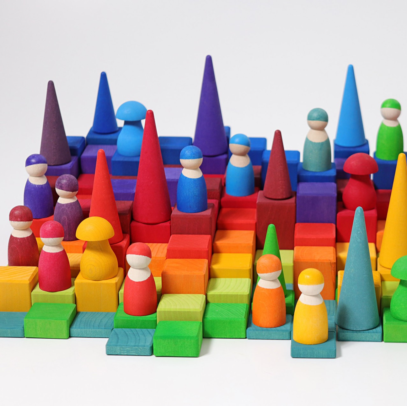 Grimm's Large Stepped Counting Block Set (4cm thick)