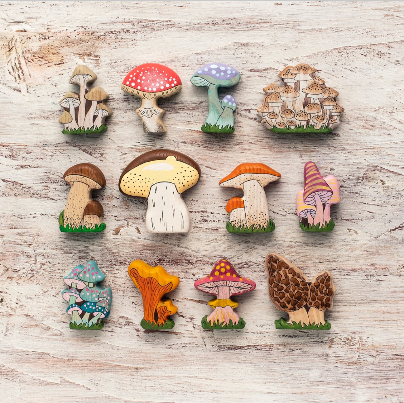 Brown Cap Mushroom | Wooden Toy Figurine