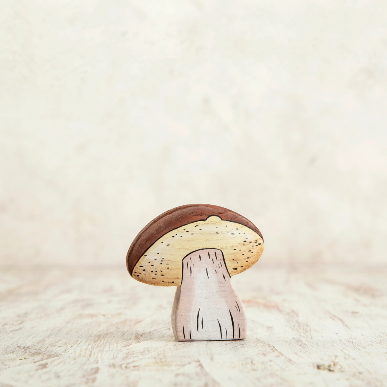 Brown Cap Mushroom | Wooden Toy Figurine