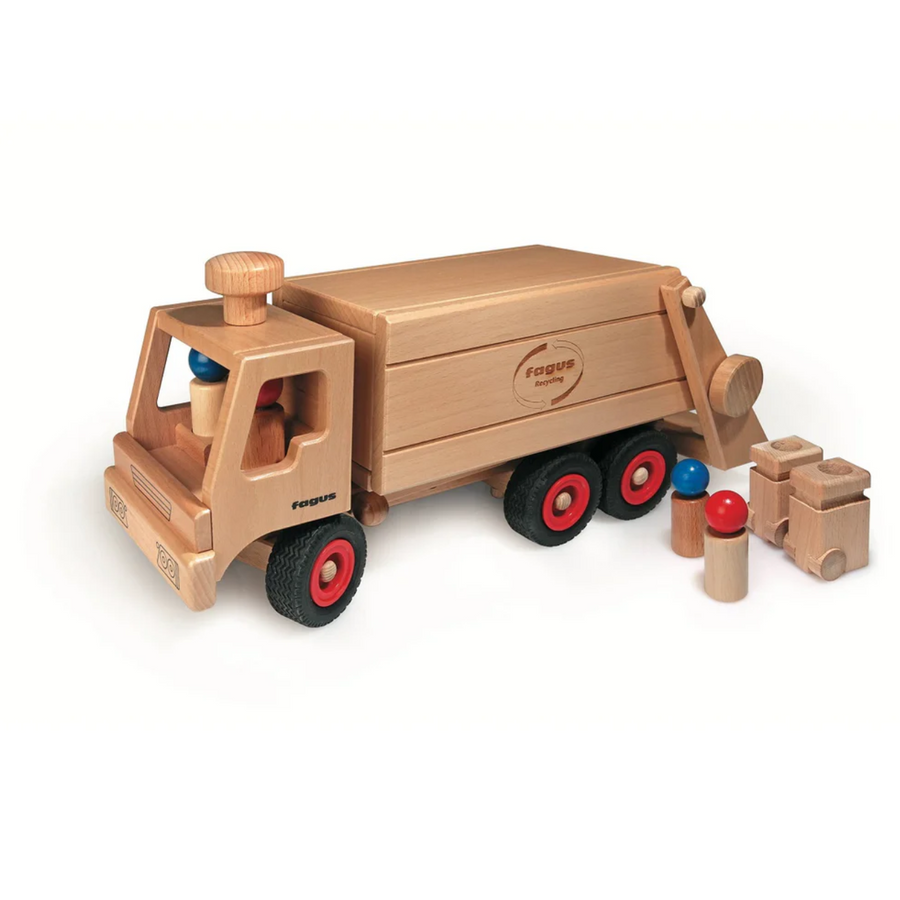 PRE-ORDER Fagus Recycling/Garbage Truck | Wooden Toy Vehicle