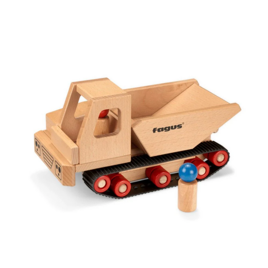 PRE-ORDER Fagus Caterpillar Dump Truck | Wooden Toy Vehicle