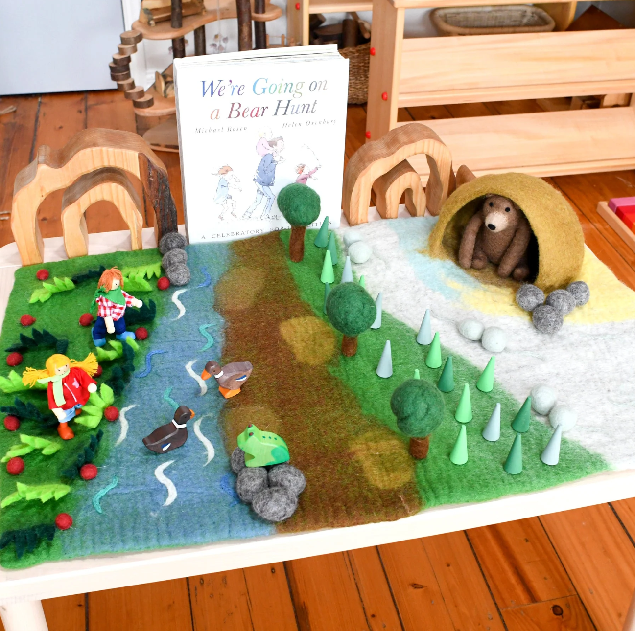 Felt Bear Hunt Playmat Playscape (Large)