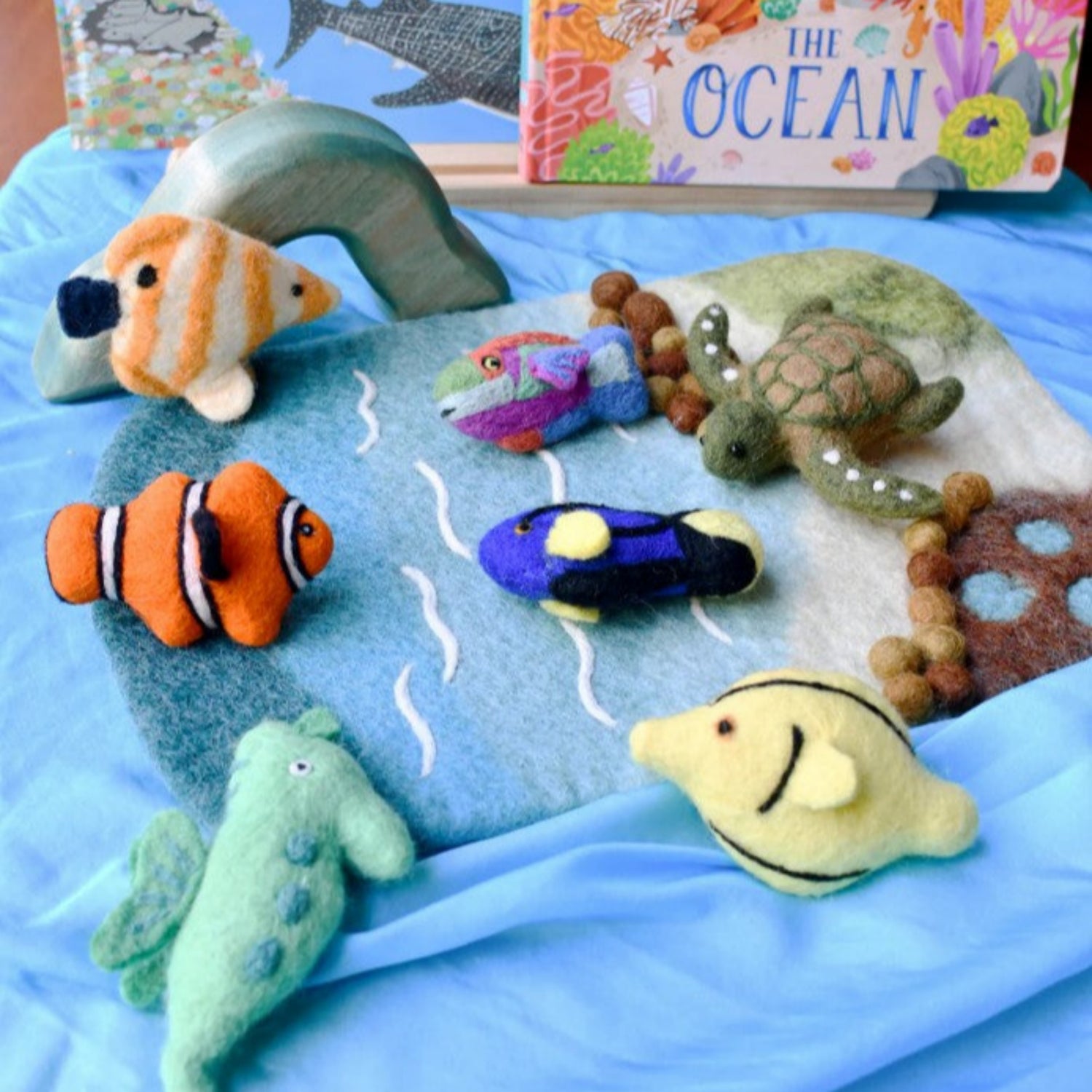 Felt Coral Reef Fish Toys (Set of 7)