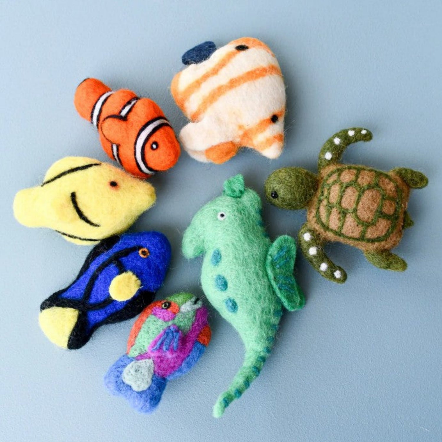 Felt Coral Reef Fish Toys (Set of 7)