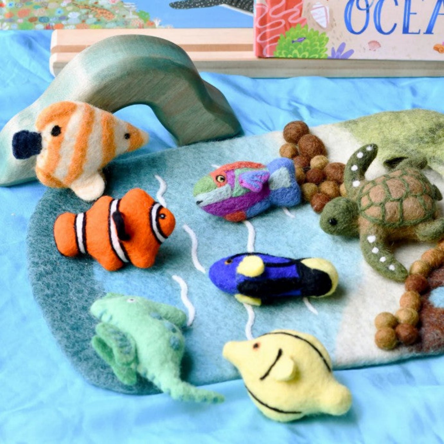 Felt Coral Reef Fish Toys (Set of 7)