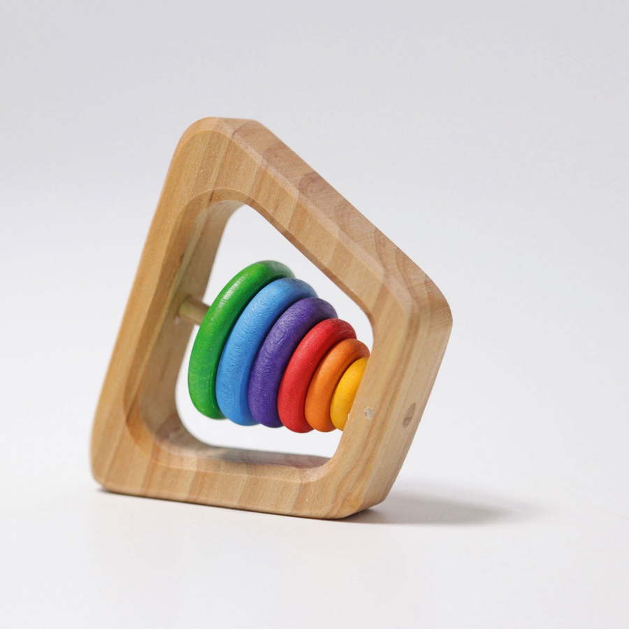 Grimm's Wooden Rattle (Rainbow Pyramid)