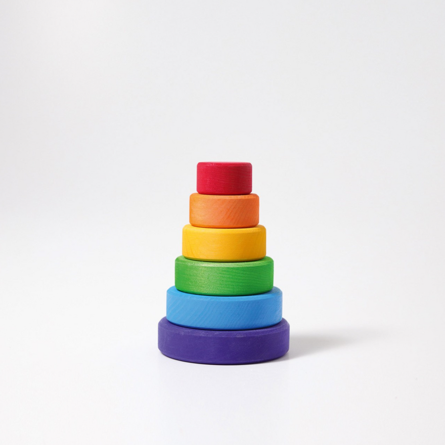 Grimm's Small Stacking Tower - Rainbow (5 Pcs)