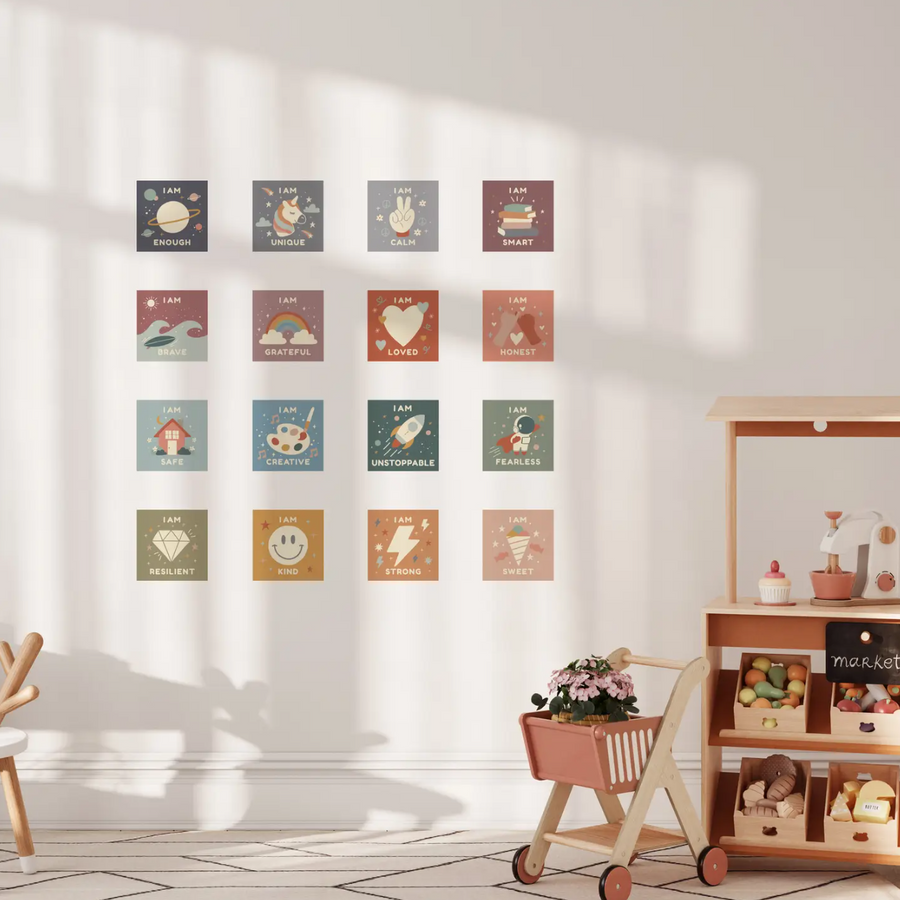 Peel & Stick Fabric Wall Stickers (Affirmation Squares)