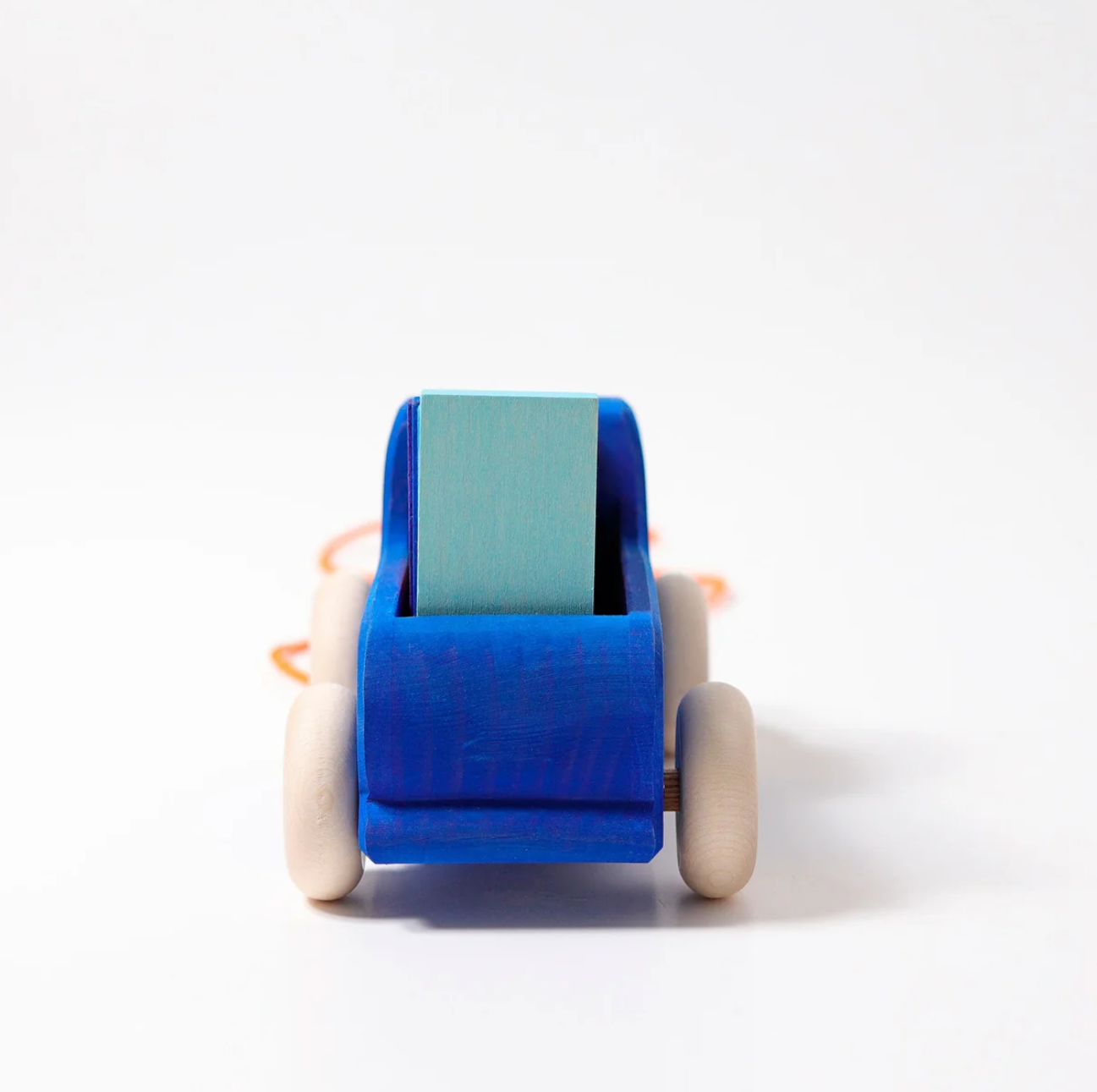 Grimm's Pull Along Truck with Rainbow Building Blocks