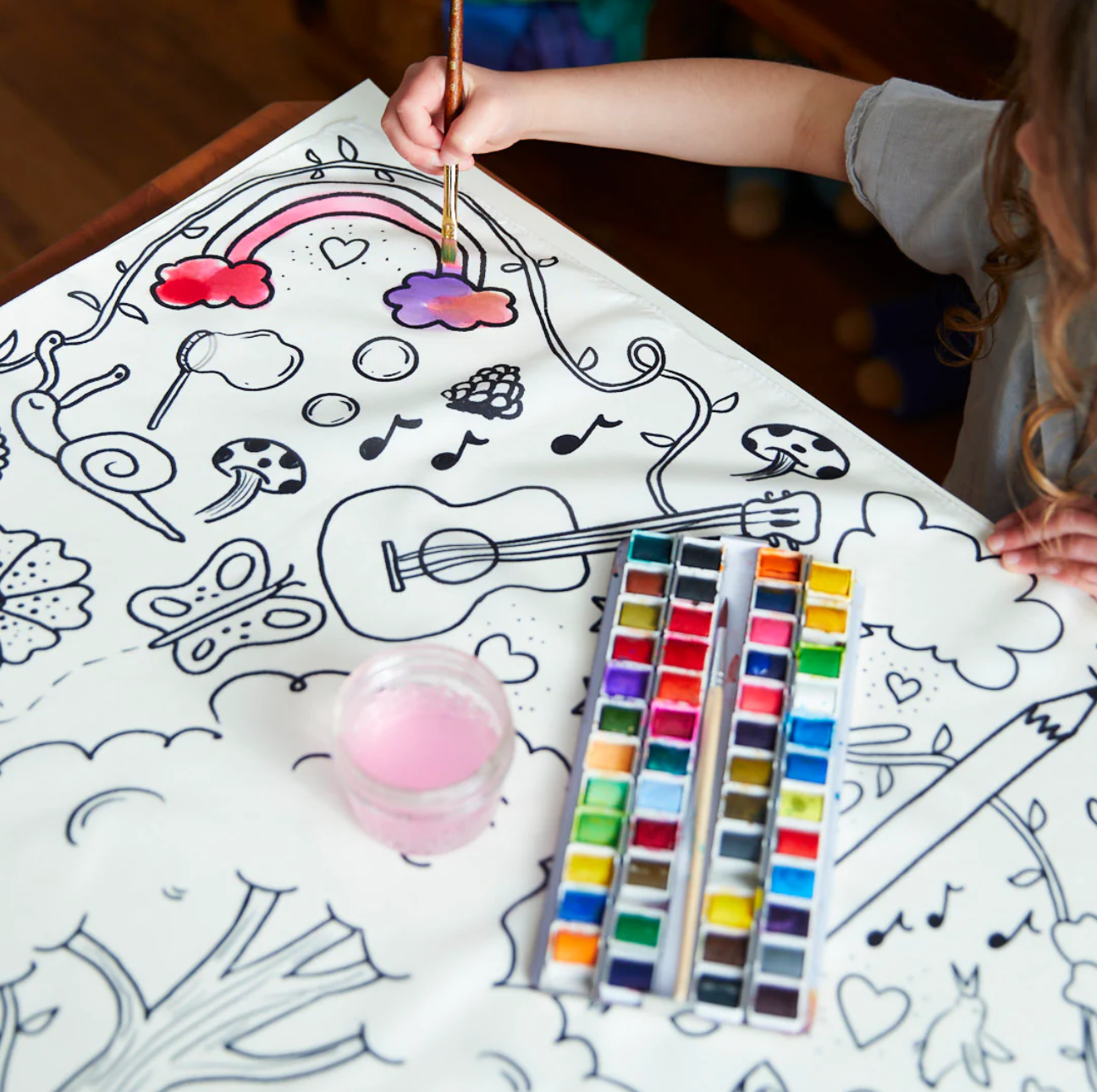 Silk Doodle Colouring Seek & Find Playsilk and Markers Set