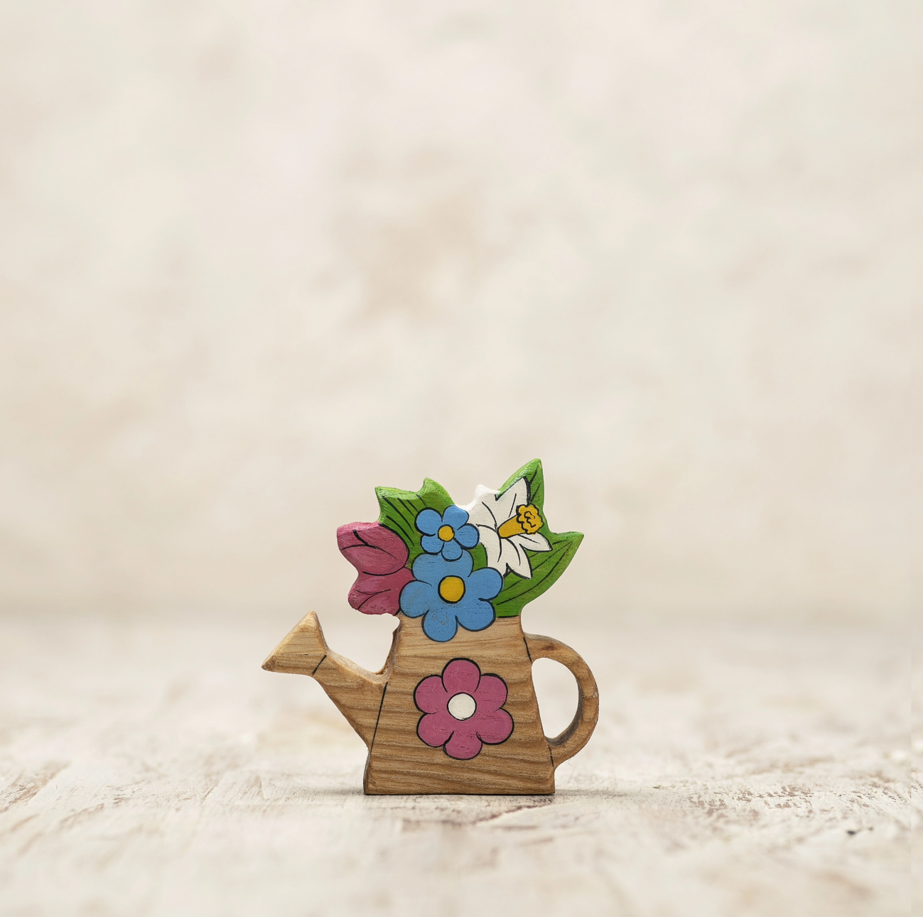 Watering Can with Flowers | Wooden Toy