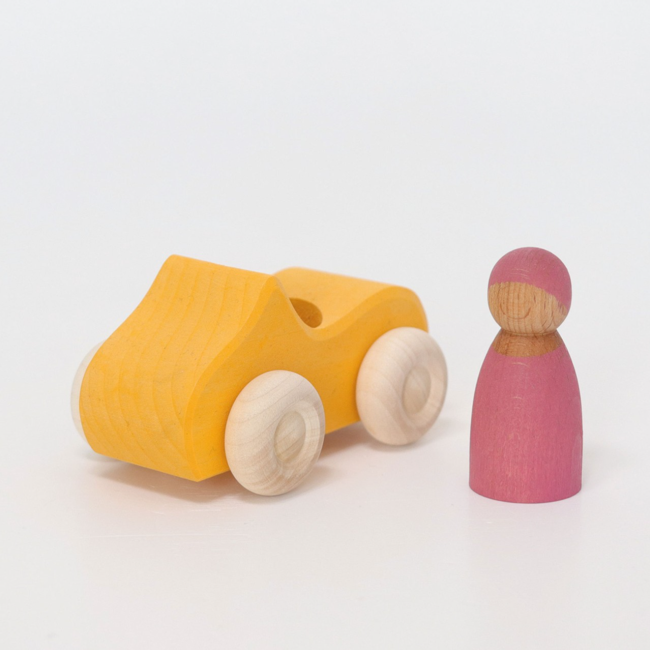 Grimm's Small Convertible Car with Rainbow Friend (Yellow)