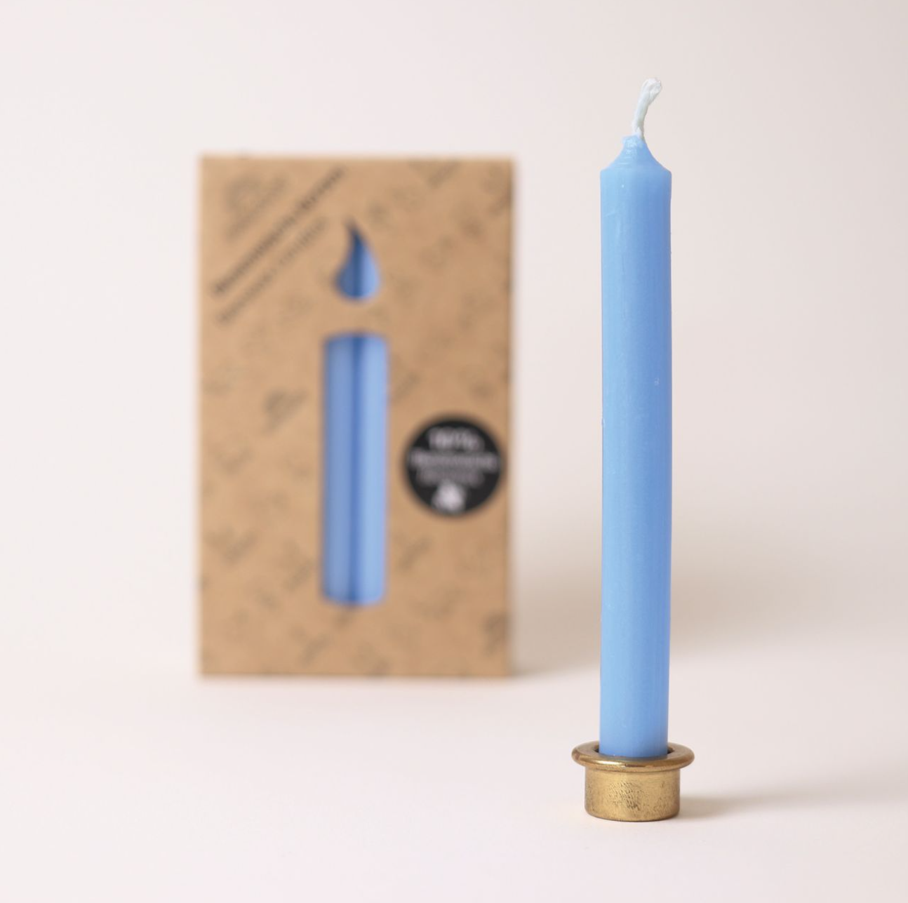 Grimm's 10% Beeswax Candles (Light Blue)