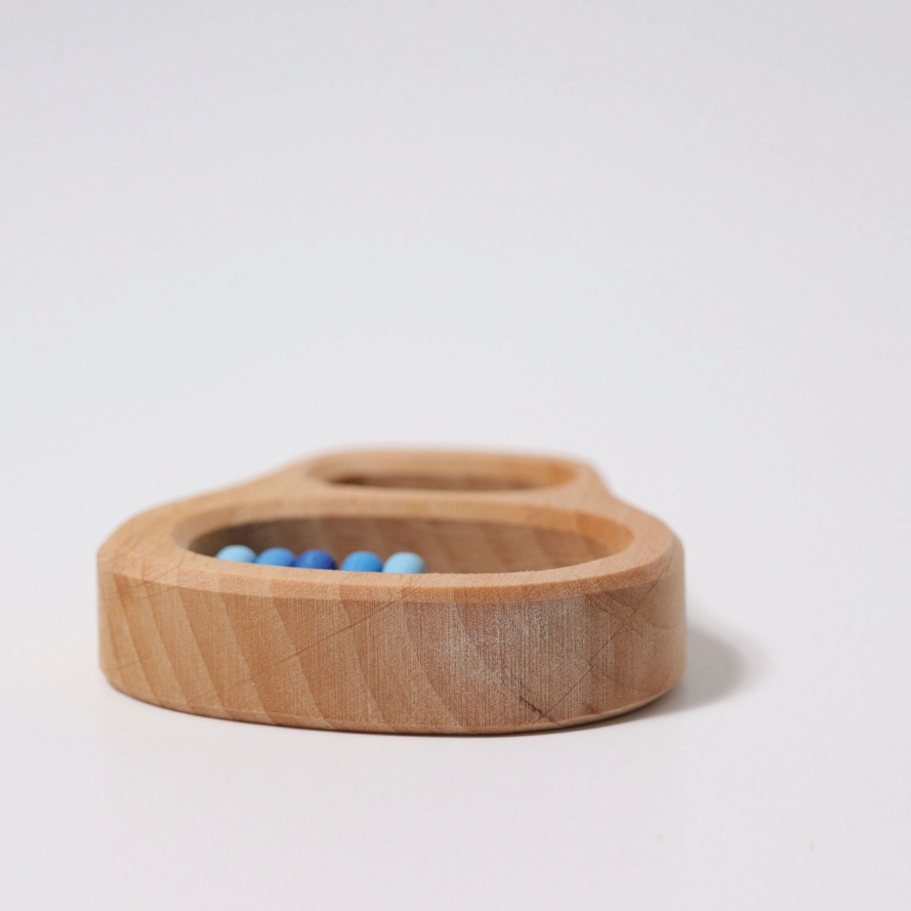 Grimm's Wooden Rattle (Blue Discs)