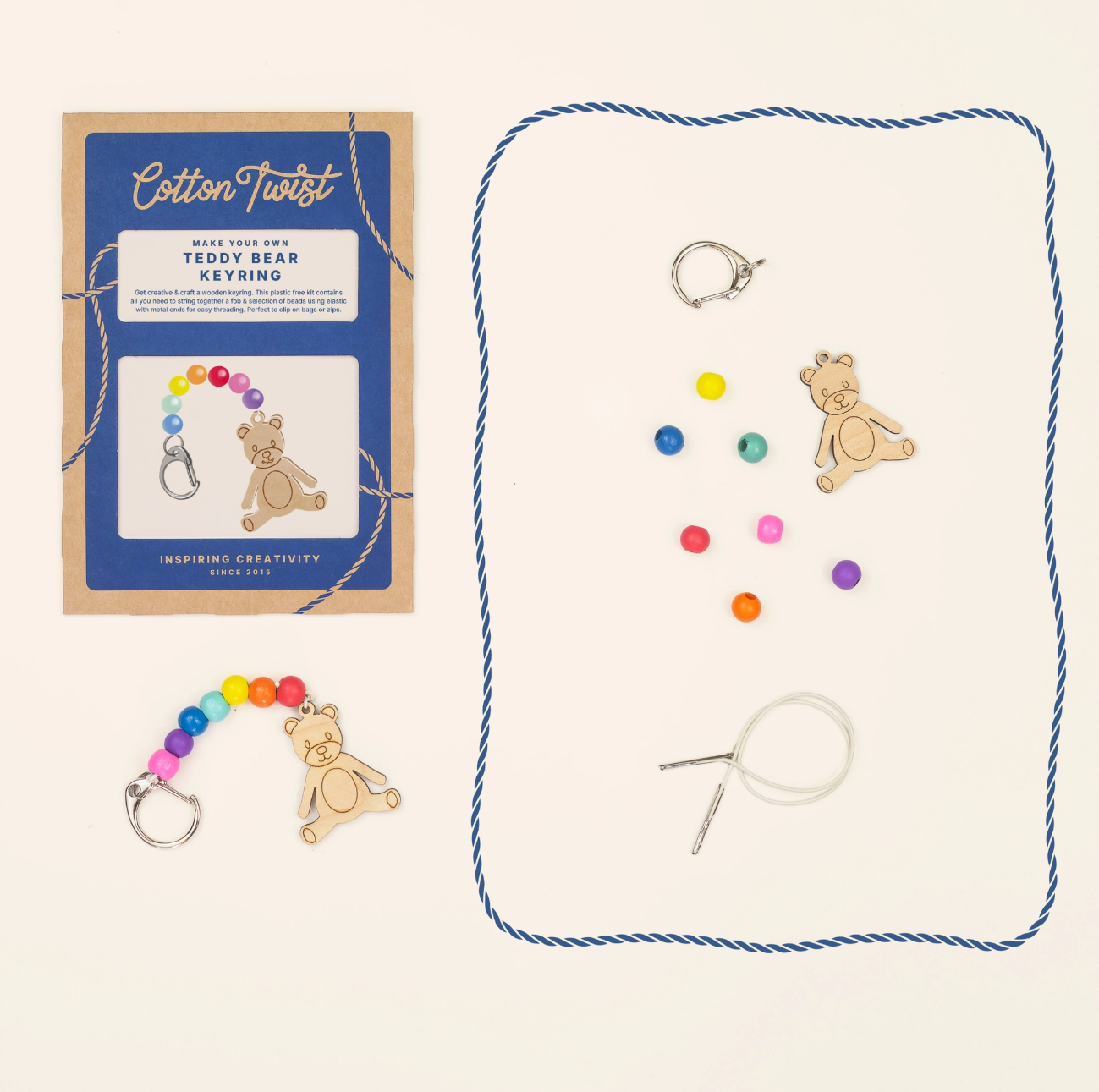 Make Your Own Teddy Bear Keyring Craft Kit