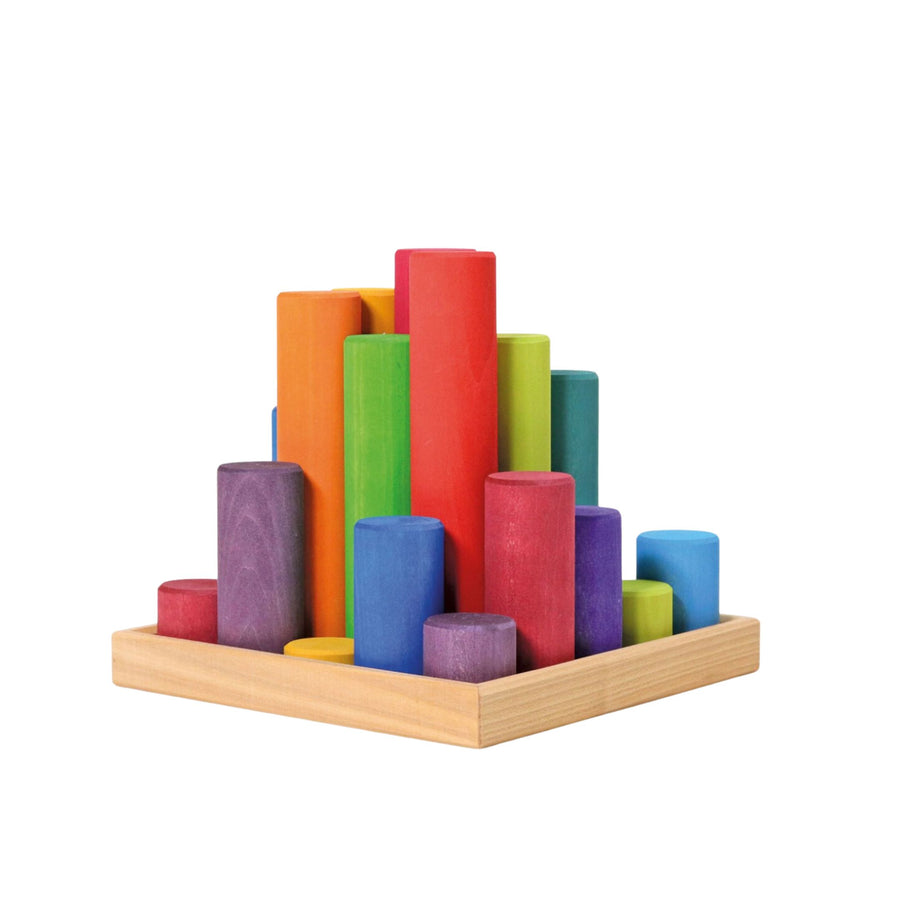 Grimm's Large Building Rollers (Rainbow)